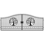 20x8 ft Steel Dual Swing Driveway Gate