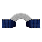 20'x40' Double Truss Container Shelter