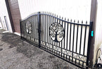 20x8 ft Steel Dual Swing Driveway Gate