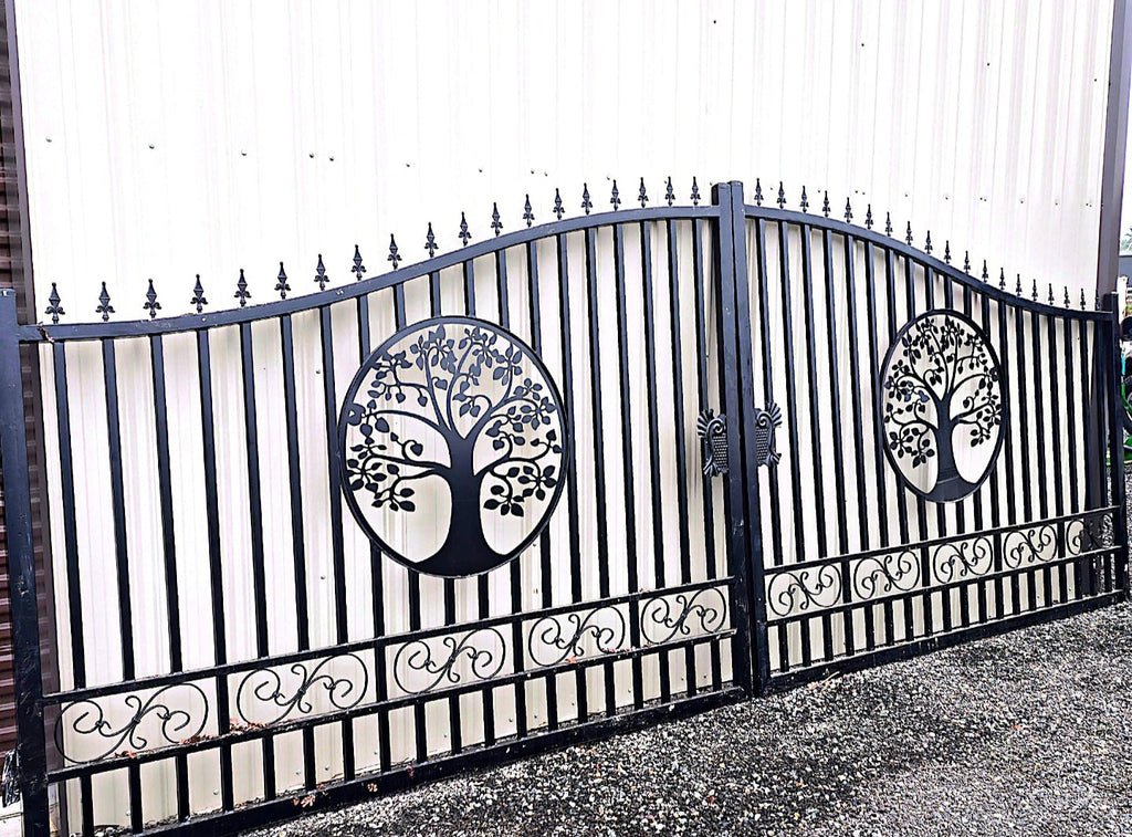 20x8 ft Steel Dual Swing Driveway Gate