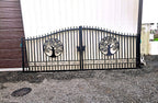 20x8 ft Steel Dual Swing Driveway Gate
