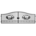 20x8 ft Steel Dual Swing Driveway Gate
