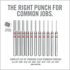 Armorer’s Master Hammer and Accu-Punch 11-Piece Standard Pin Punch Set