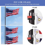 Yescom EZ GO Telescopic Flagpole with Tire Mount