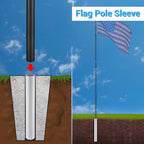 Yescom Telescopic Flagpoles Sleeve for 20', 25', 30'