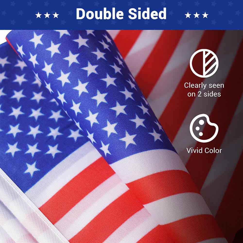 Yescom Small American Flag on Stick 8"x5"(12ct or 24ct Options)