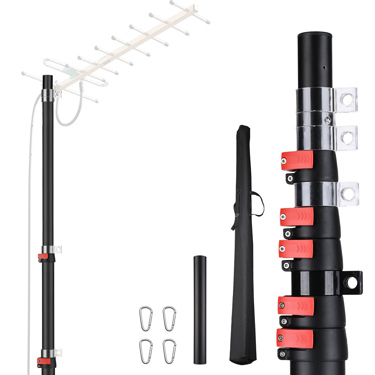 Yescom Telescoping Antenna Mast for Starlink Gen3 to V5, RV