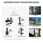 Yescom Telescoping Antenna Mast for Starlink Gen3 to V5, RV