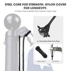 Yescom Bravery Plus 10Gauge All-Aluminum Flagpole Kit 30ft