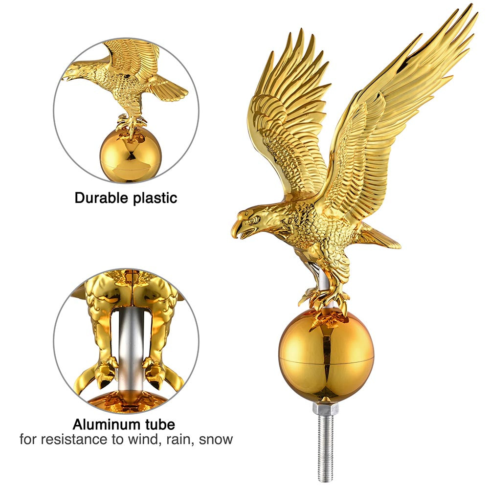 Yescom EZ GO Telescopic Flagpole with Regal Eagle