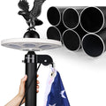 Yescom Bravery Flag Pole with Light & Regal Eagle 13Gauge(20ft,25ft,30ft Options)