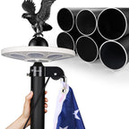 Yescom Bravery Flag Pole with Light & Regal Eagle 13Gauge(20ft,25ft,30ft Options)