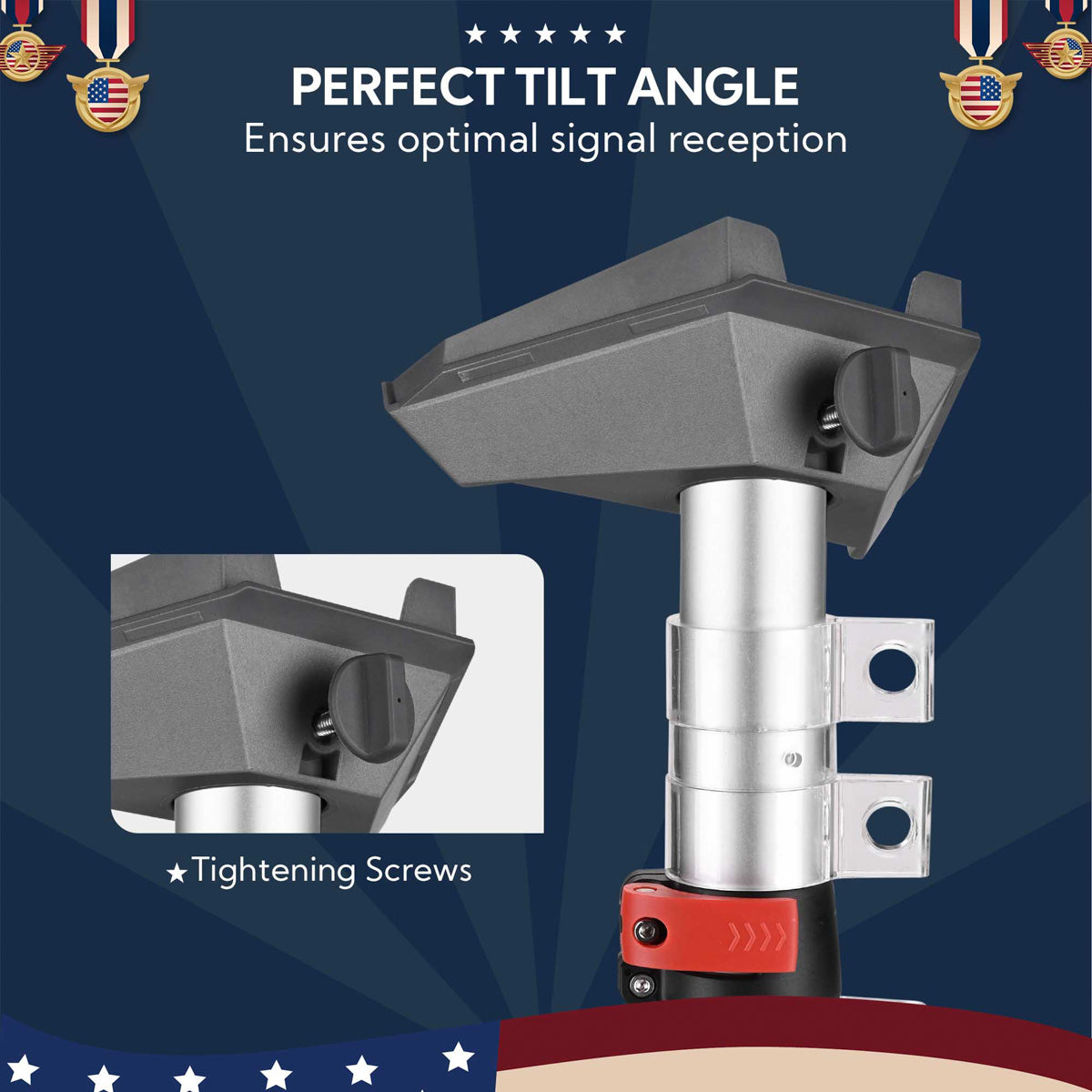 Yescom Starlink Mini Pole Mount D2.2" with Tire Mount(14'-30' Options)