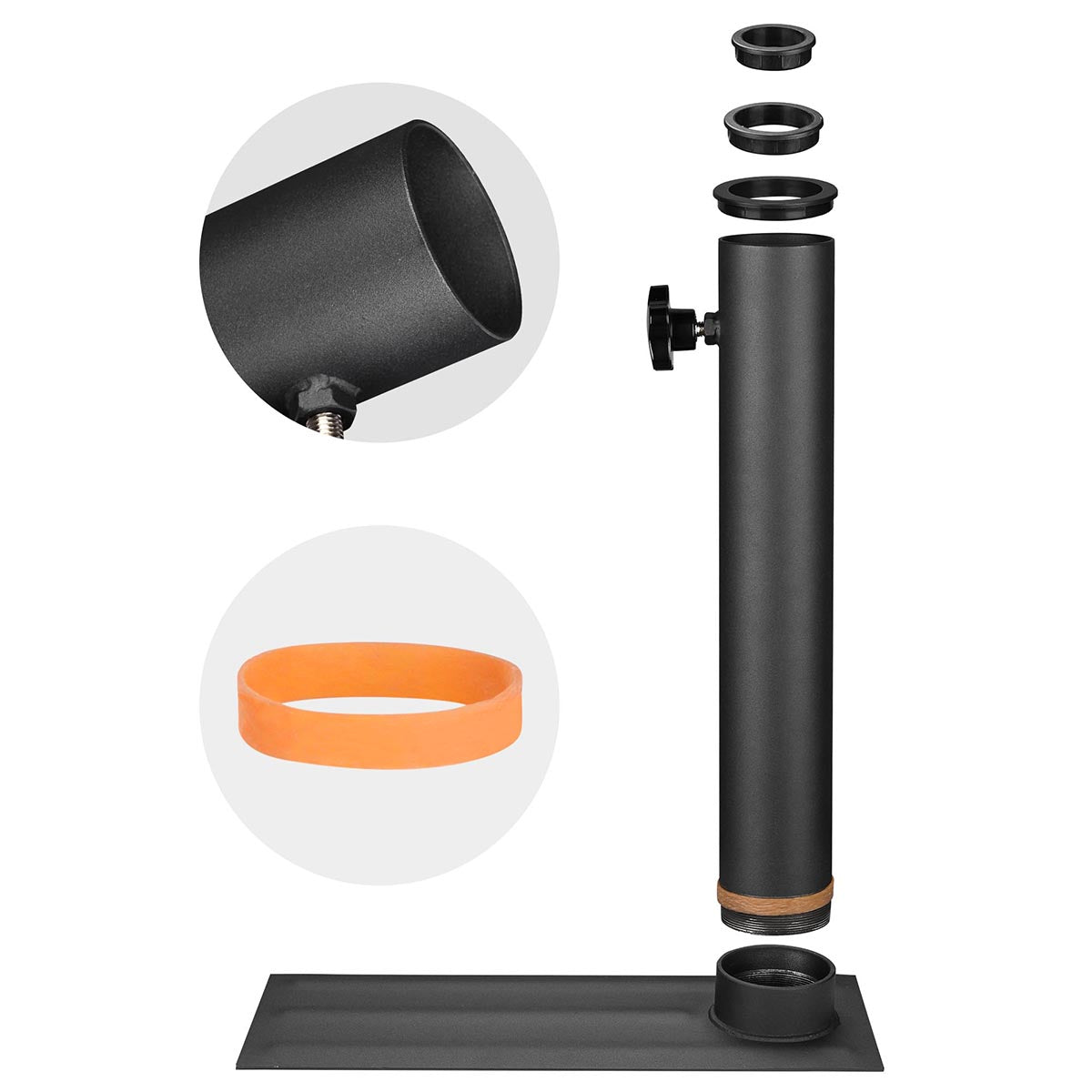 Yescom EZ GO Telescopic Flagpole with Tire Mount