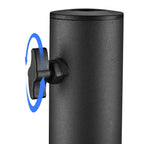 Yescom Hitch Mount Dual Flag Pole Holder for 1 9/16" Receiver(1"-2" Poles)