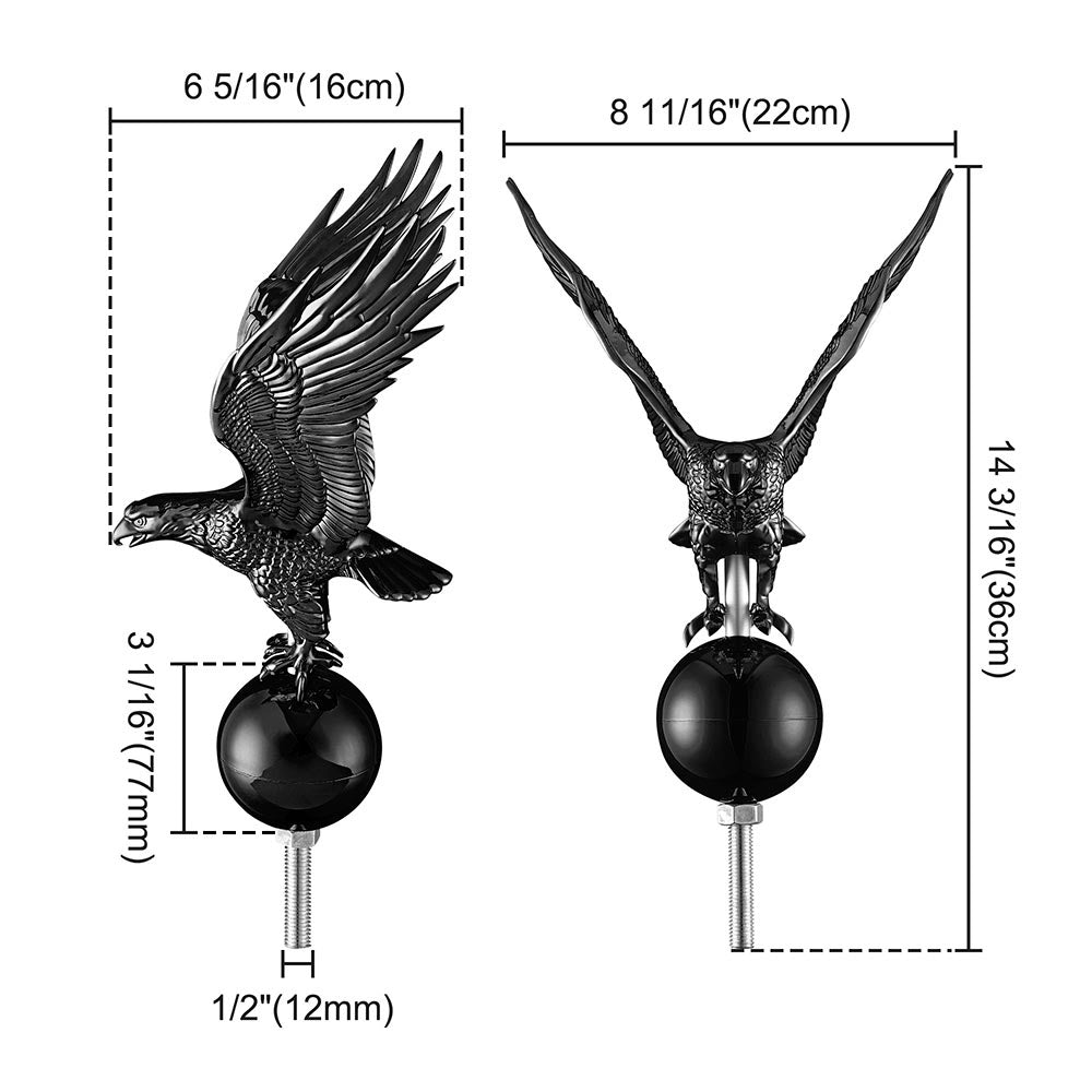 Yescom Regal Eagle Flag Pole Topper and Ball