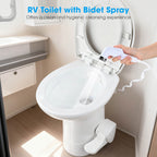 Yescom 20" RV Toilet with Elongated Bowl No Splash-Back