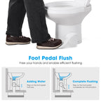 Yescom 15" Seat Height RV Toilet with Handheld Bidet Sprayer