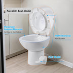 Yescom 15" Seat Height RV Toilet with Handheld Bidet Sprayer