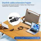 Yescom Starlink Ethernet Adapter Gen 3 Extension SPX to RJ45 2pcs