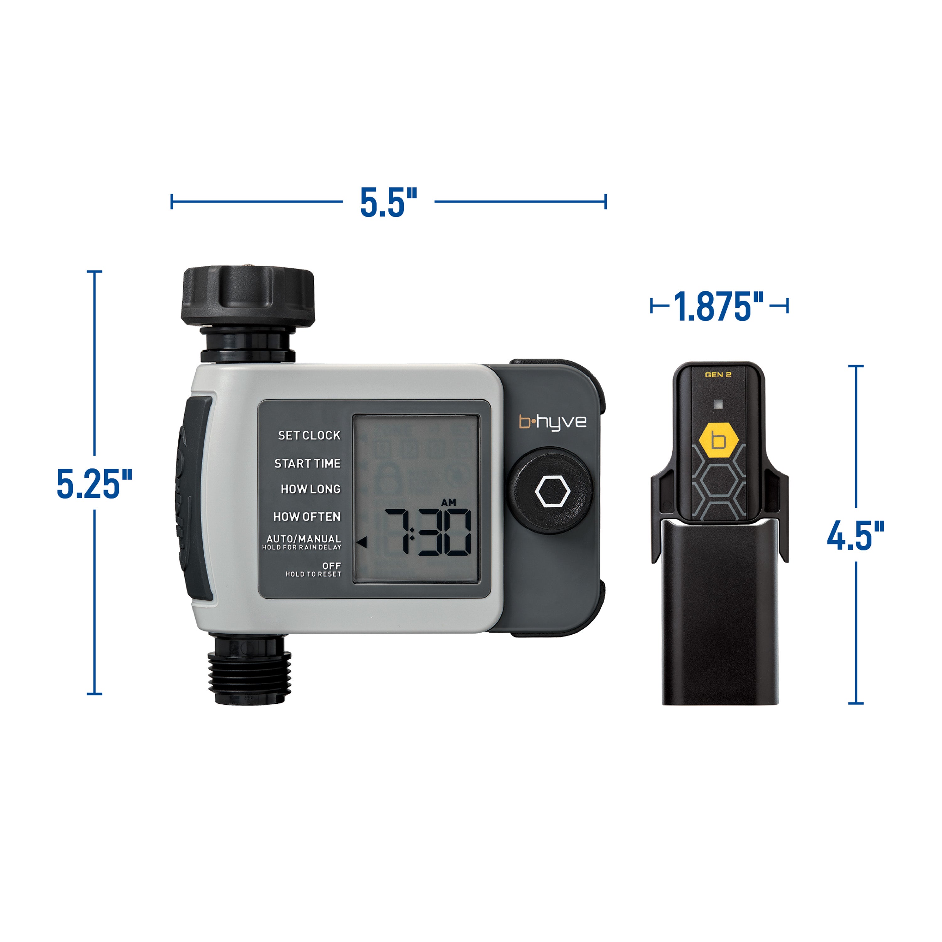 B-hyve XD Bluetooth 1-Outlet Hose Faucet Timer w/Hub | 24516