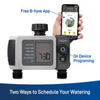 B-hyve XD Bluetooth 2-Outlet Hose Faucet Timer w/Hub 24637