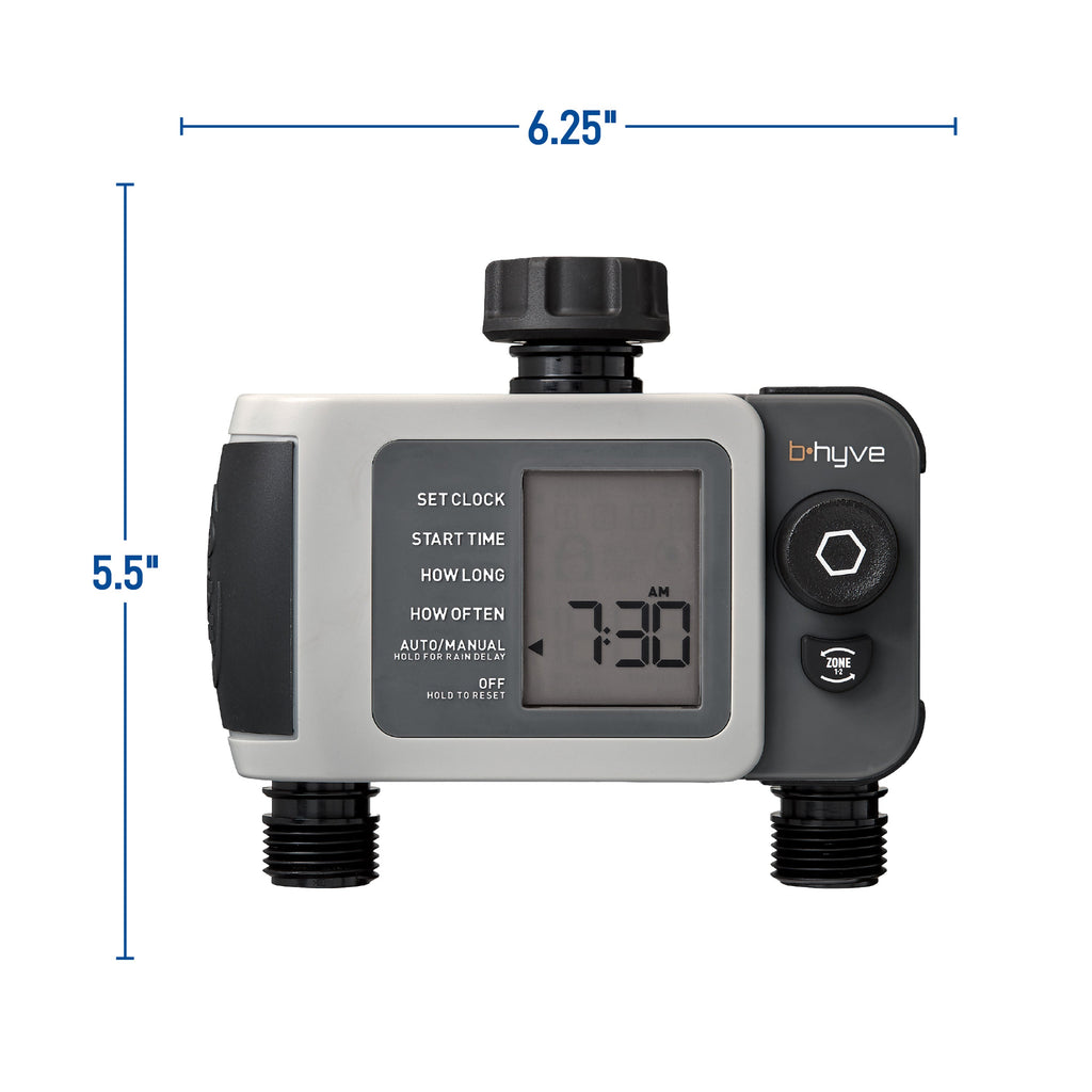 B-hyve XD Bluetooth 2-Outlet Hose Faucet Timer 24632