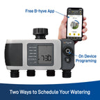 B-hyve XD Bluetooth 4-Outlet Hose Faucet Timer w/Hub 24639