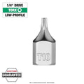 Bit Socket,1/4" Drive,Chrome,S2 Steel
