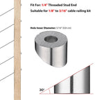Yescom 30x 1/4" Angled Beveled Washers 30 Degree 316 Stainless Steel
