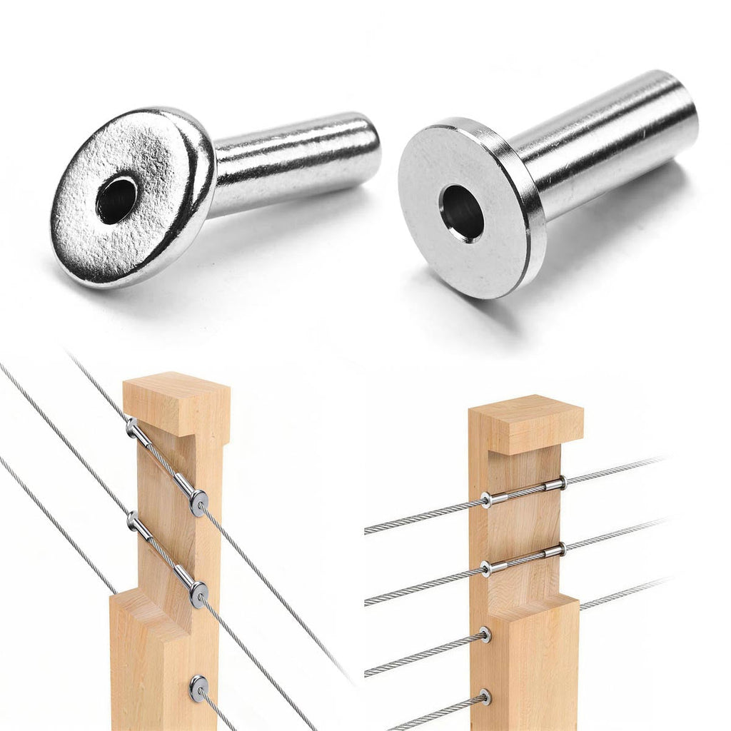 Yescom T316 Cable Railing Grommets for Level & Stair Posts 1/8"-3/16"