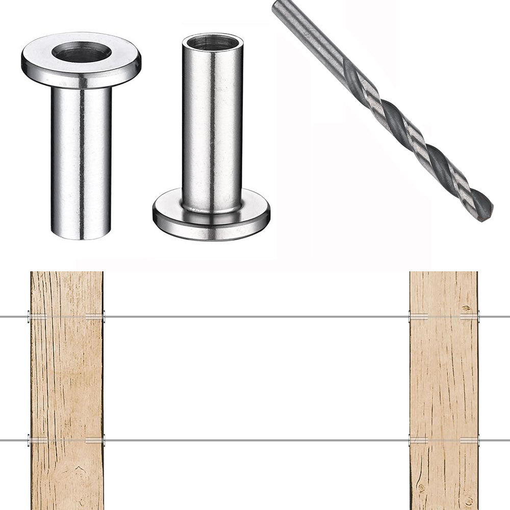 Yescom T316 Cable Railing Grommets for Level & Stair Posts 1/8"-3/16"