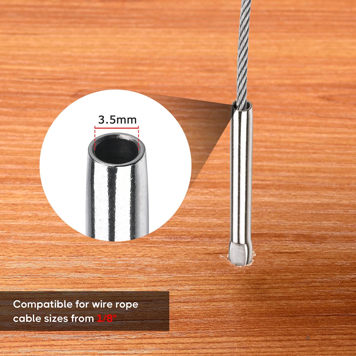 Yescom 1/8" Swage Lag Screws Left & Right T316 Stainless Steel 60ct.