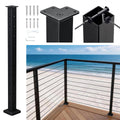 Yescom 36in T304 Stainless Steel Cable Railing Corner Post (2x2, 16G)