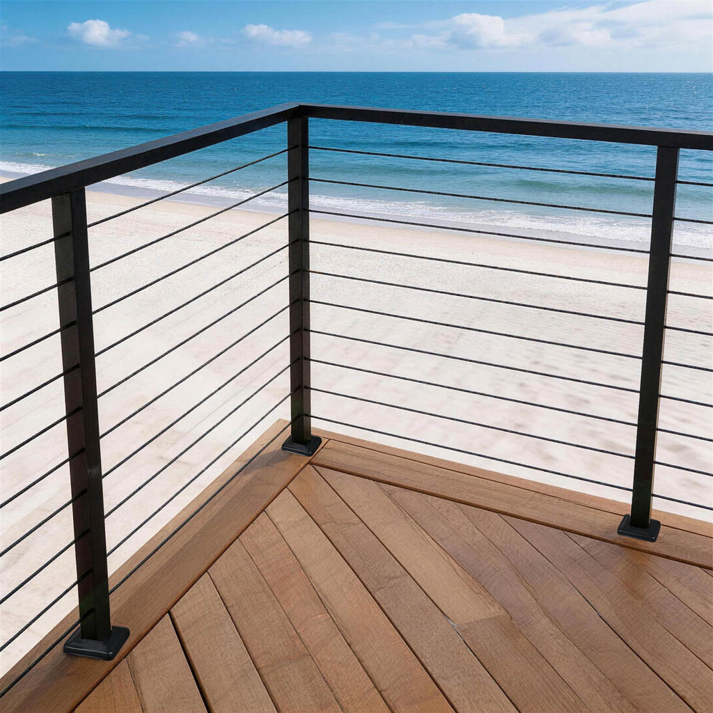 Yescom 36in T304 Stainless Steel Cable Railing Corner Post (2x2, 16G)