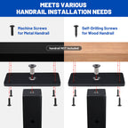 Yescom 36in T304 Stainless Steel Cable Railing Level Post (2x2, 16G)