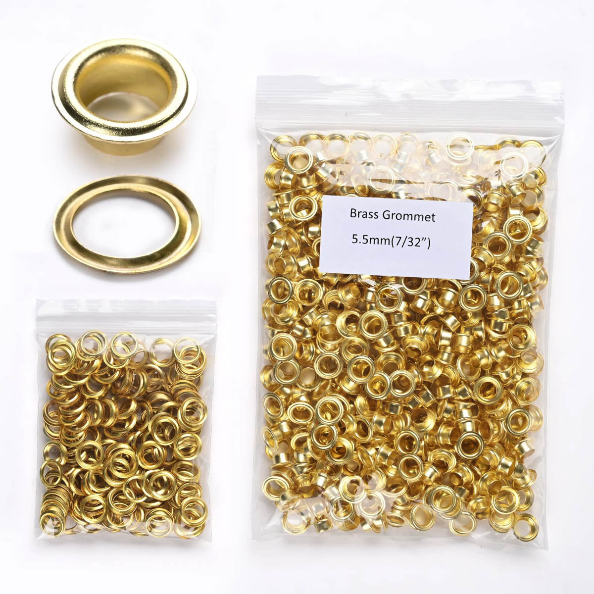 Yescom Copper Brass Grommet & Washer Eyelets(1/2", 3/8", 7/32" Options)