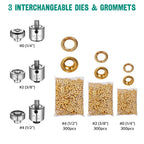 Yescom Grommets Tool Machine with #0 #2 #4 Dies 900ct.
