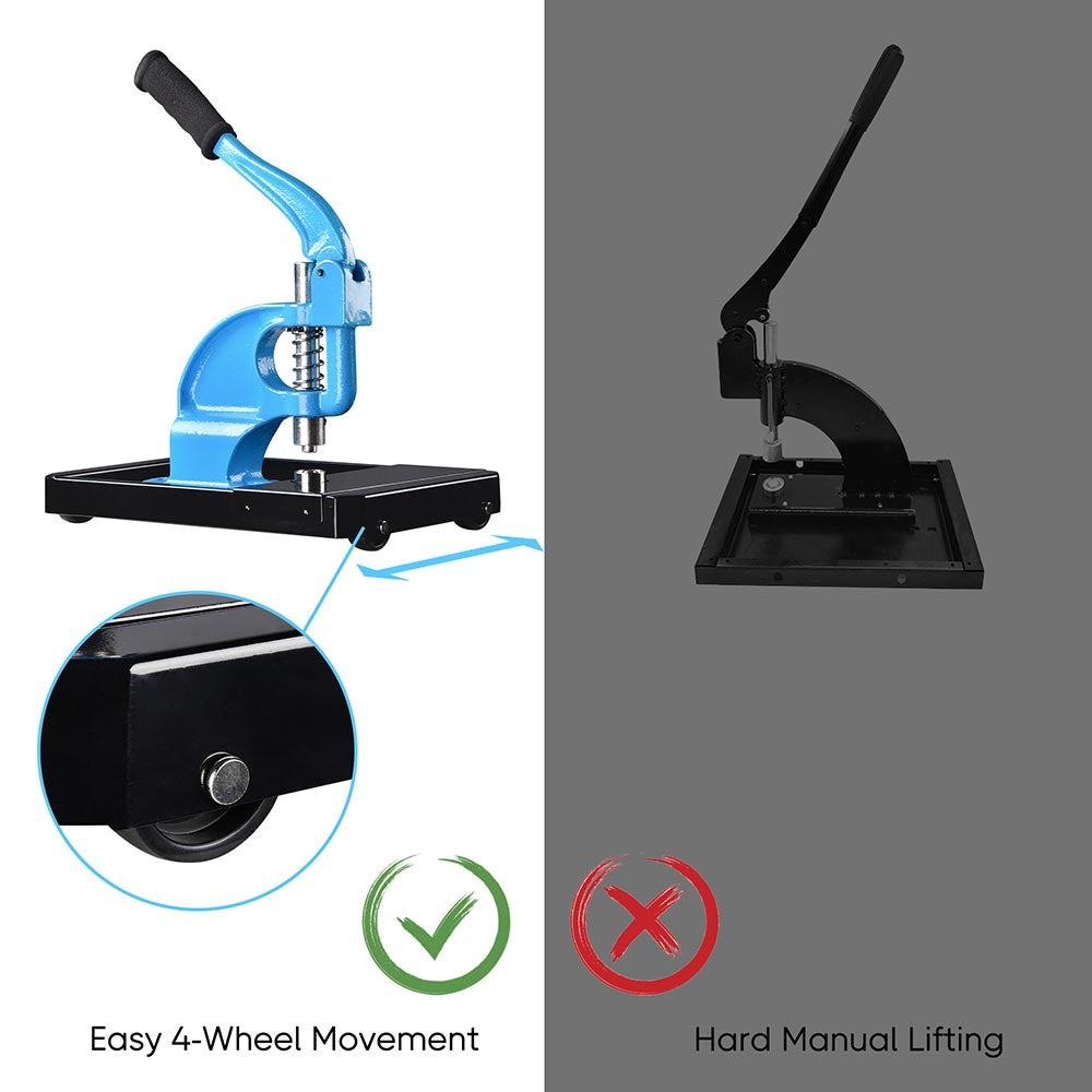 Yescom Grommet Machine with Rolling Base #0 #2 #4 900ct. Grommets