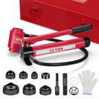 Yescom 10 Ton Hydraulic Punch Press w/ 6 Piece Tool Kit