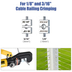 Yescom Hydraulic Cable Terminal Wire Crimping Tool 10-Ton 9pcs