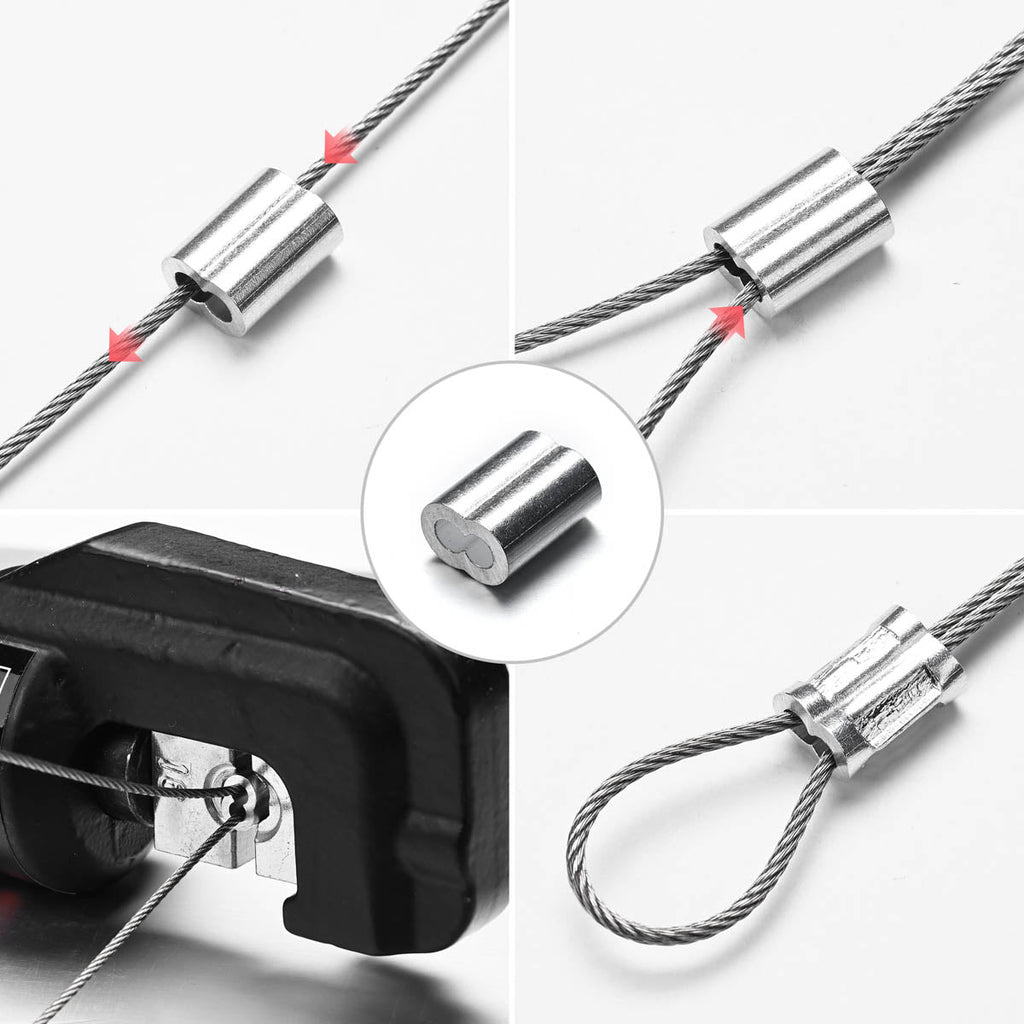 Yescom Wire Cable Aluminum Crimping Sleeve for 2-2.5mm 100ct.
