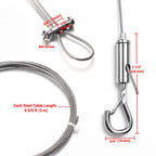 Yescom Inflatable Mirror Ball Hanging Kit (30ft 304 SS Cable & Hangers)