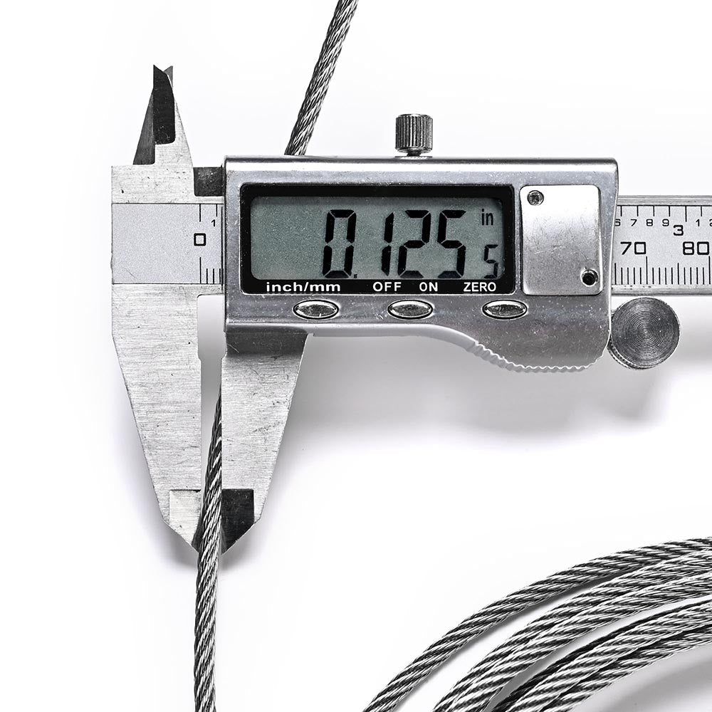 Yescom 3.18mm Wire Rope Type 316 Stainless Steel, 7x7, 1/8"x500'