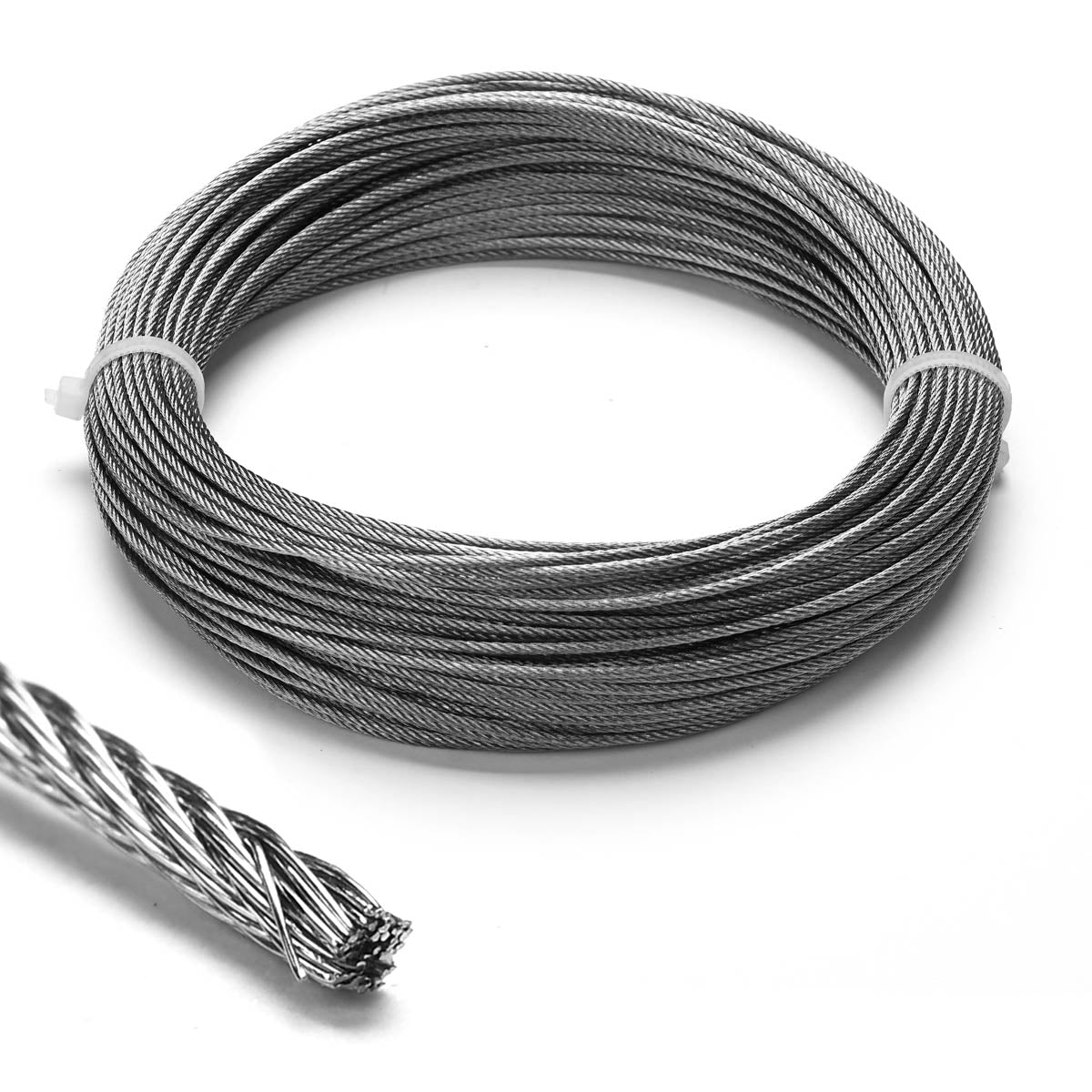 Yescom 1.5mm Wire Rope Type 304 Stainless Steel, 7x7, 1/16"x100'