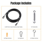 Yescom 2.5mm T304 Stainless Steel Wire Rope w Fasteners, 7x7, 240' - (4x)60'