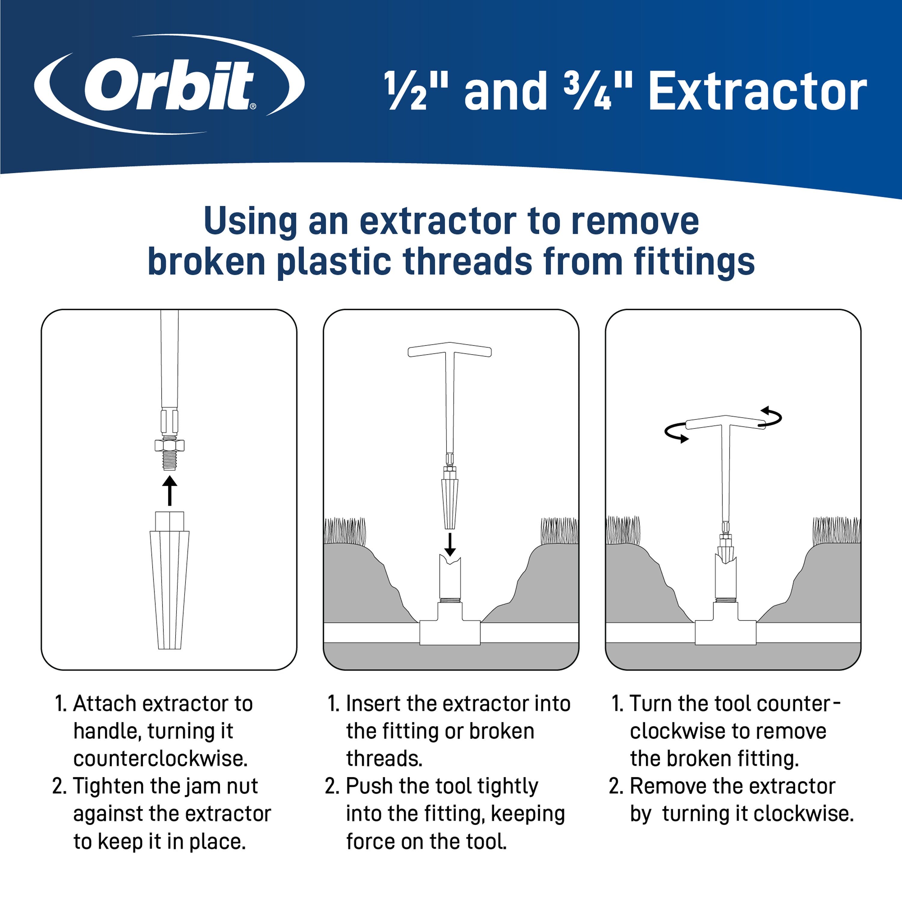 1/2" & 3/4" Riser Extractor 26076
