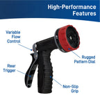 5-Pattern Zinc Rear Trigger Contractor Hot Water Spray Nozzle 26155