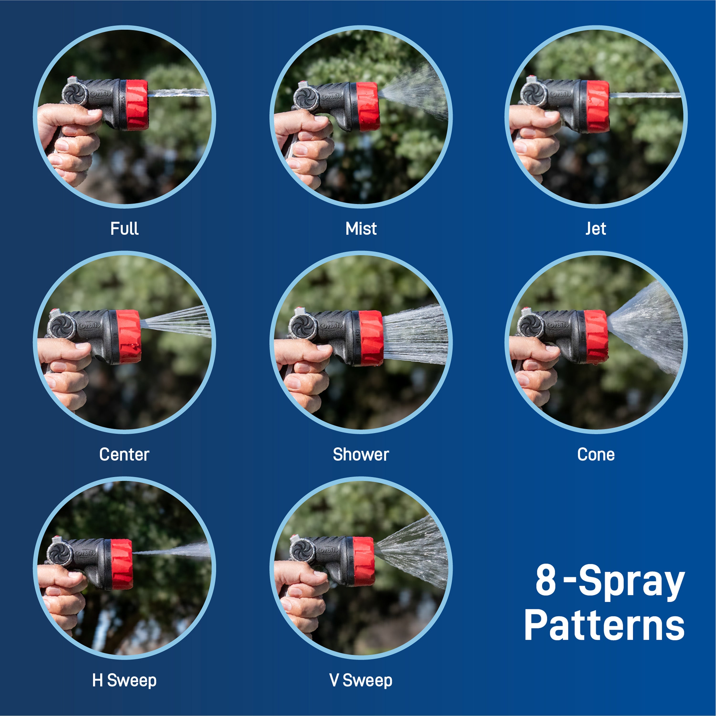 Pro Series 8-Pattern Thumb Control Nozzle 26812