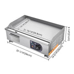 Yescom Electric Griddle with Lid Flat Top Grill 22in 3000W